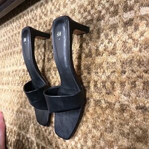 H&M black strap heels